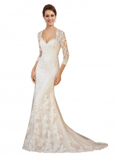 Magasins de Ivoire Fourreau Dentelle Robes de mariée