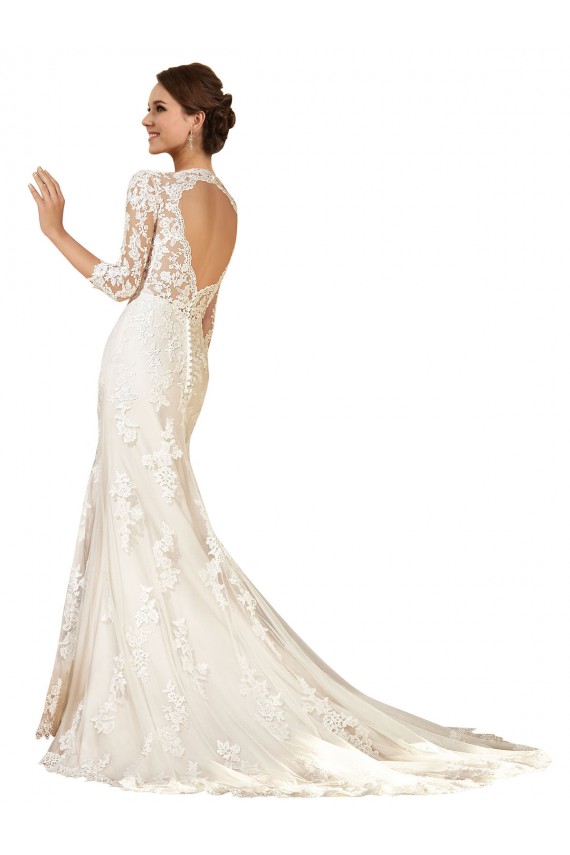 Magasins de Ivoire Fourreau Dentelle Robes de mariée