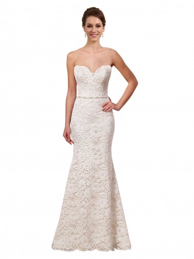 Magasins de Ivoire Fourreau Dentelle Robes de mariée