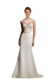 Magasins de Ivoire Fourreau Illusion Mousseline Dentelle Robes de mariée