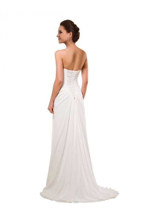 Magasins de Ivoire Fourreau Mousseline Robes de mariée