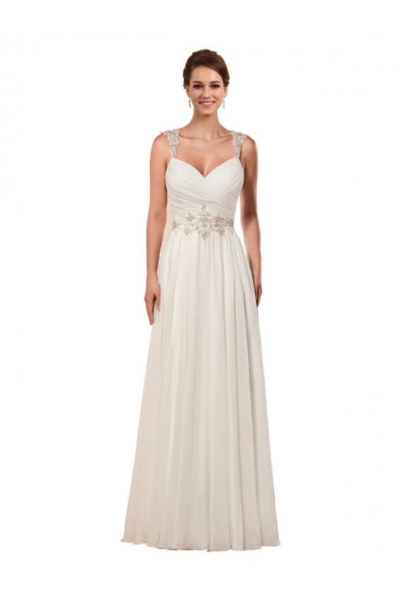 Magasins de Ivoire Fourreau Mousseline Robes de mariée