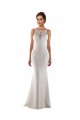 Magasins de Ivoire Sirène Balayage train Dentelle Crêpe Stretch Robes de mariée