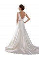 Magasins de Ivoire Sirène Bateau Satiné Robes de mariée