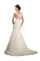 Magasins de Ivoire Sirène Bateau Tulle Dentelle Robes de mariée