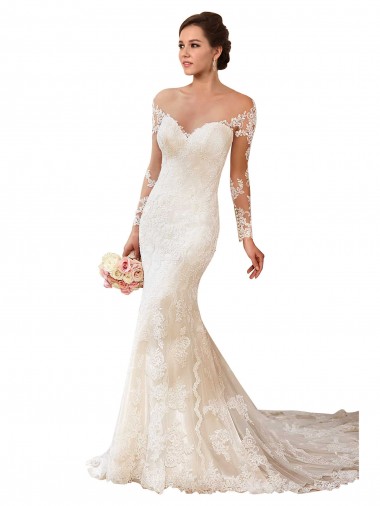 Magasins de Ivoire Sirène Dentelle Robes de mariée