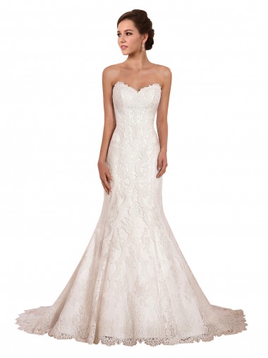 Magasins de Ivoire Sirène Dentelle Robes de mariée