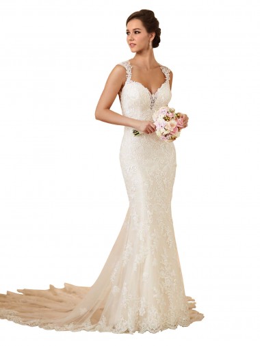 Magasins de Ivoire Sirène Dentelle Robes de mariée
