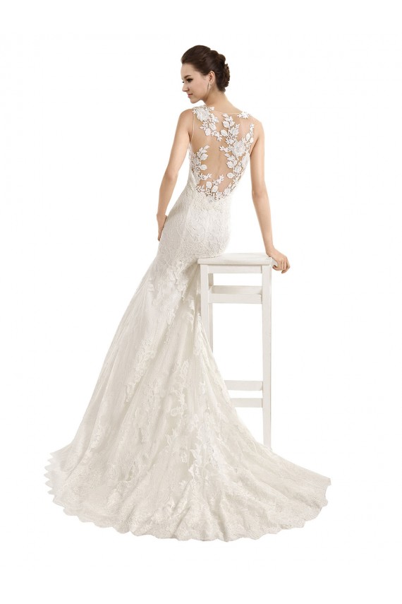 Magasins de Ivoire Sirène Illusion Dentelle Robes de mariée