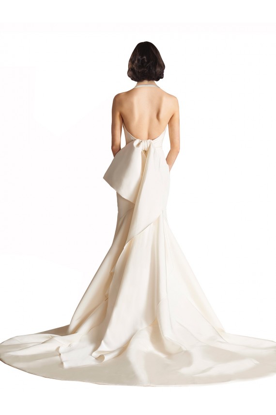 Magasins de Ivoire Sirène Licou Satiné Plage Robes de mariée