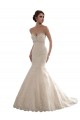 Magasins de Ivoire Sirène Tulle Dentelle Classique Robes de mariée