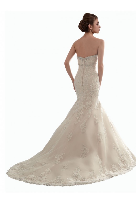 Magasins de Ivoire Sirène Tulle Dentelle Classique Robes de mariée