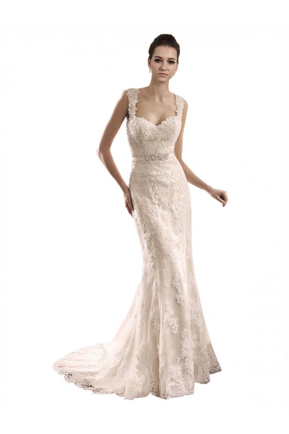Magasins de Ivoire Sirène Tulle Dentelle Robes de mariée