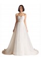 Magasins de Ivoire Trapèze Balayage train Tulle Robes de mariée
