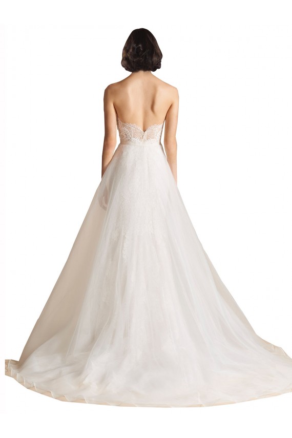 Magasins de Ivoire Trapèze Balayage train Tulle Robes de mariée