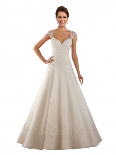 Magasins de Ivoire Trapèze Dentelle Robes de mariée
