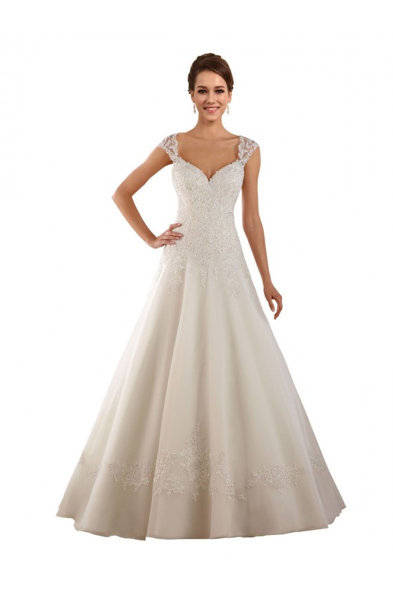 Magasins de Ivoire Trapèze Dentelle Robes de mariée