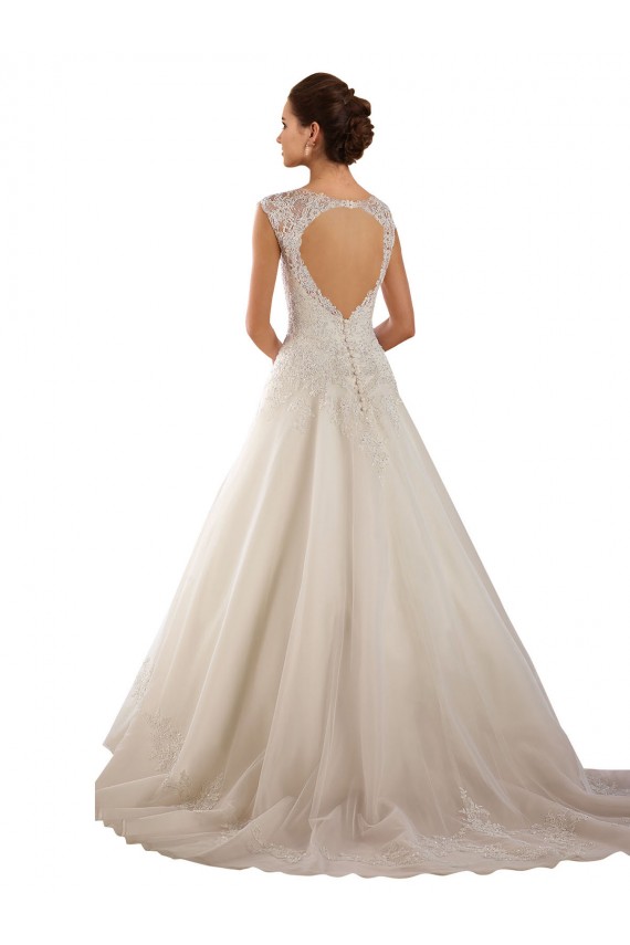 Magasins de Ivoire Trapèze Dentelle Robes de mariée