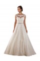 Magasins de Ivoire Trapèze Illusion Tulle Dentelle Classique Robes de mariée