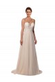 Magasins de Ivoire Trapèze Illusion Tulle Dentelle Robes de mariée