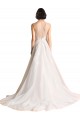 Magasins de Ivoire Trapèze Illusion Tulle Robes de mariée