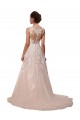 Magasins de Ivoire Trapèze Tulle Dentelle Robes de mariée