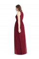Magasins de Lilas Trapèze Licou Mousseline Longue Robes demoiselle d'honneur