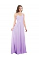 Magasins de Lilas Trapèze Mousseline Longue Robes demoiselle d'honneur