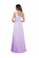 Magasins de Lilas Trapèze Mousseline Longue Robes demoiselle d'honneur