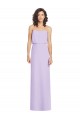 Magasins de Lilas Trapèze Sans bretelle Mousseline Longue Robes demoiselle d'honneur