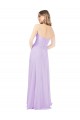 Magasins de Lilas Trapèze Sans bretelle Mousseline Longue Robes demoiselle d'honneur