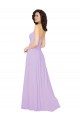 Magasins de Lilas Trapèze Sans bretelle Mousseline Longue Robes demoiselle d'honneur