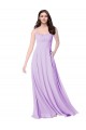 Magasins de Lilas Trapèze Scoop Mousseline Longue Robes demoiselle d'honneur