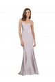 Magasins de Lilas arctique Sirène Sans bretelle Crêpe Stretch Longue Robes demoiselle d'honneur / Robes de bal