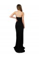 Magasins de Noir Colonne Sans bretelle Col Haut Crêpe Stretch Longue Formelles Robes demoiselle d'honneur / Robes de soirée / Robes de bal