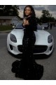 Magasins de Noir Fourreau Balayage train Paillettes Velours Longue Robes de bal