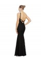 Magasins de Noir Fourreau Col bijou Dentelle Longue Robes demoiselle d'honneur