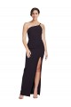 Magasins de Noir Fourreau Sans bretelle Crêpe Stretch Longue Formelles Robes demoiselle d'honneur / Robes de soirée / Robes de bal