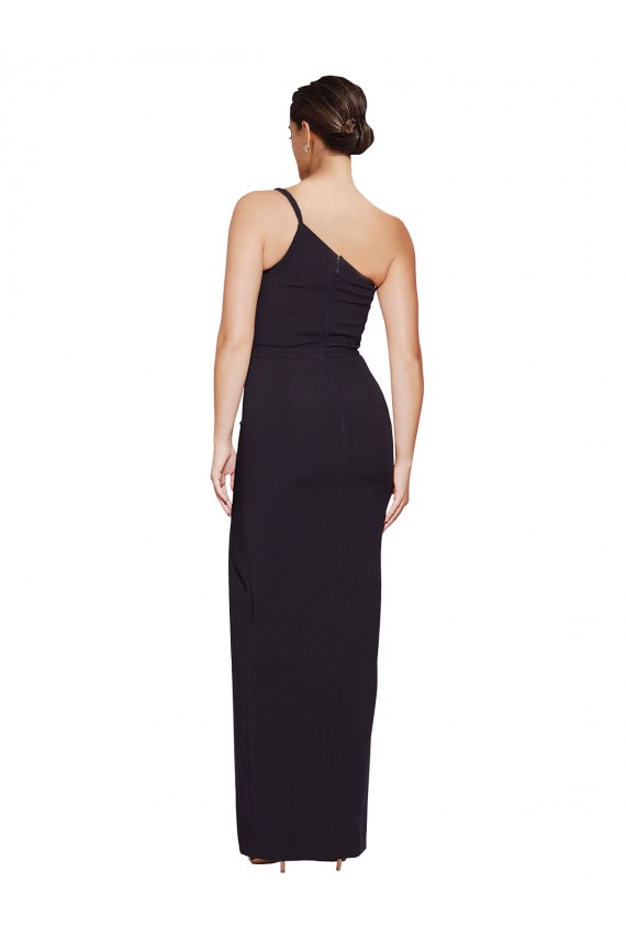 Magasins de Noir Fourreau Sans bretelle Crêpe Stretch Longue Formelles Robes demoiselle d'honneur / Robes de soirée / Robes de bal