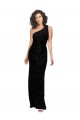 Magasins de Noir Fourreau Velours Floral Velours Stretch Longue Robes demoiselle d'honneur