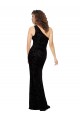 Magasins de Noir Fourreau Velours Floral Velours Stretch Longue Robes demoiselle d'honneur