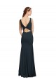 Magasins de Noir Sirène Bateau Crêpe Stretch Longue Robes demoiselle d'honneur / Robes de bal