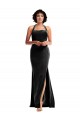 Magasins de Noir Sirène Licou Velours Stretch Longue Formelles Robes demoiselle d'honneur / Robes de soirée / Robes de bal