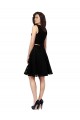 Magasins de Noir Trapèze Col bijou Dentelle Courte Robes demoiselle d'honneur / Robes de cocktail