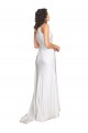 Magasins de Blanc Trapèze Satiné Soyeux Robes de mariée
