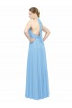 Magasins de Periwinkle Trapèze Licou Mousseline Longue Robes demoiselle d'honneur