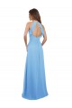 Magasins de Periwinkle Trapèze Licou Mousseline Longue Robes demoiselle d'honneur