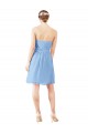 Magasins de Periwinkle Trapèze Sans bretelle Mousseline Courte Robes demoiselle d'honneur / Robes de cocktail