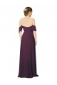 Magasins de Pourpre Fourreau Mousseline Longue Robes demoiselle d'honneur