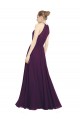 Magasins de Pourpre Trapèze Licou Mousseline Longue Robes demoiselle d'honneur